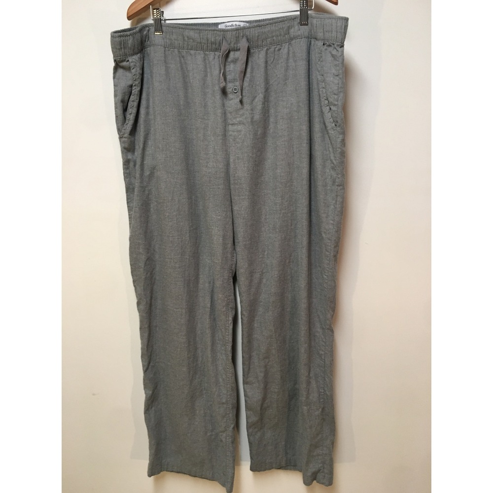 Goodfellow & Co Flannel Pajama Pants Men 2XB Tall Gray Cotton Drawstring Lounger